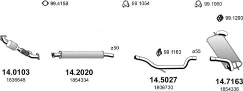ASSO ART4694 - Система выпуска ОГ abcparts.ee