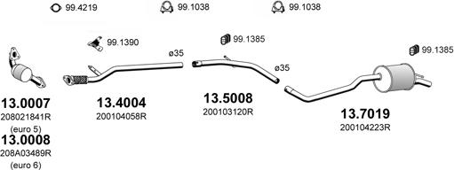ASSO ART4664 - Система выпуска ОГ abcparts.ee