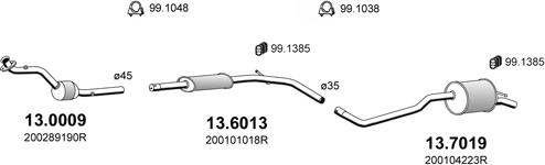 ASSO ART4666 - Система выпуска ОГ abcparts.ee