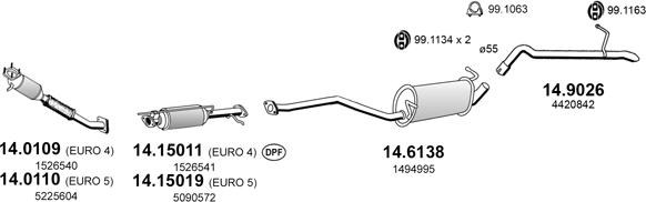 ASSO ART4851 - Система выпуска ОГ abcparts.ee