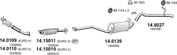 ASSO ART4852 - Система выпуска ОГ abcparts.ee