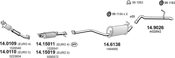 ASSO ART4713 - Система выпуска ОГ abcparts.ee