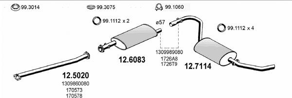 ASSO ART0405 - Система выпуска ОГ abcparts.ee