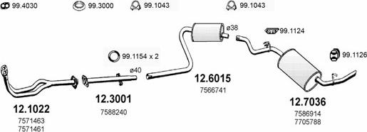 ASSO ART0828 - Система выпуска ОГ abcparts.ee