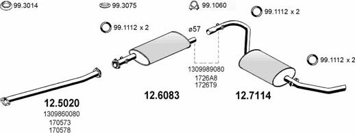 ASSO ART0744 - Система выпуска ОГ abcparts.ee