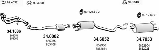 ASSO ART1569 - Система выпуска ОГ abcparts.ee