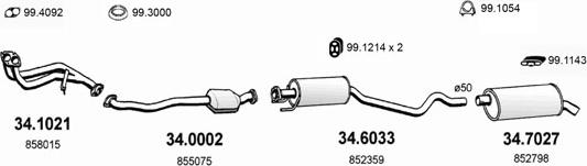 ASSO ART1581 - Система выпуска ОГ abcparts.ee