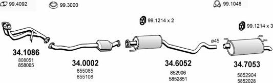 ASSO ART1576 - Система выпуска ОГ abcparts.ee
