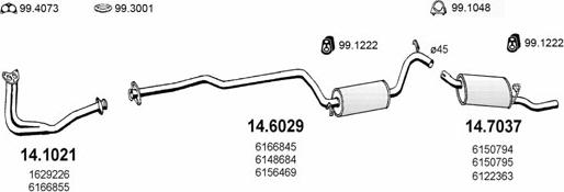 ASSO ART1019 - Система выпуска ОГ abcparts.ee
