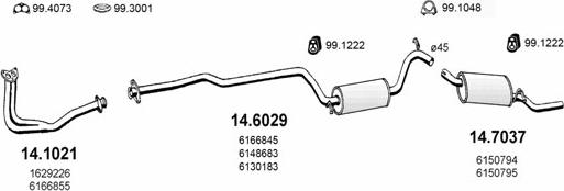 ASSO ART1017 - Система выпуска ОГ abcparts.ee