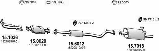 ASSO ART1142 - Система выпуска ОГ abcparts.ee