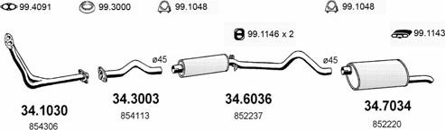 ASSO ART1809 - Система выпуска ОГ abcparts.ee