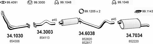 ASSO ART1810 - Система выпуска ОГ abcparts.ee