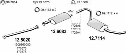 ASSO ART1830 - Система выпуска ОГ abcparts.ee