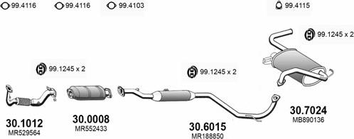 ASSO ART3464 - Система выпуска ОГ abcparts.ee