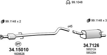 ASSO ART3539 - Система выпуска ОГ abcparts.ee