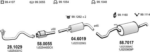 ASSO ART3733 - Система выпуска ОГ abcparts.ee
