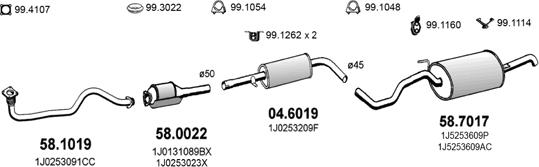 ASSO ART2559 - Система выпуска ОГ abcparts.ee