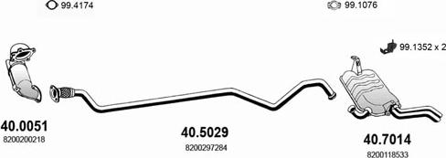 ASSO ART2061 - Система выпуска ОГ abcparts.ee