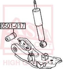 ASVA 0501-017 - Сайлентблок, рычаг подвески колеса abcparts.ee