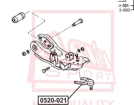 ASVA 0520-021 - Шаровая опора abcparts.ee