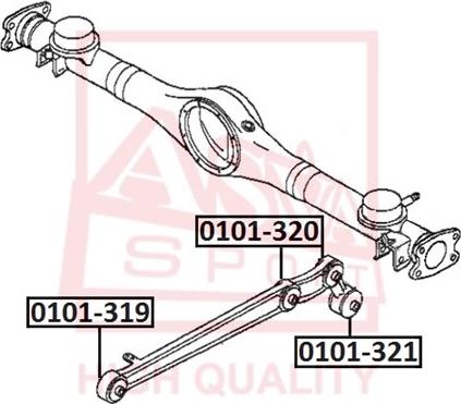 ASVA 0101-319 - Сайлентблок, рычаг подвески колеса abcparts.ee