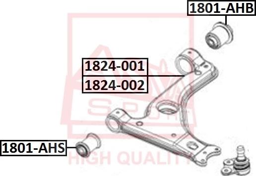 ASVA 1824-001 - Рычаг подвески колеса abcparts.ee