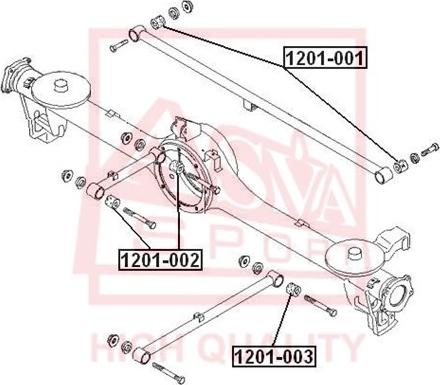 ASVA 1201-002 - Сайлентблок, рычаг подвески колеса abcparts.ee