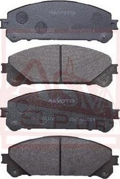 ASVA AKD-01102 - Тормозные колодки, дисковые, комплект abcparts.ee