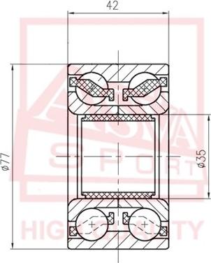 ASVA DAC35770042 - Подшипник ступицы колеса abcparts.ee