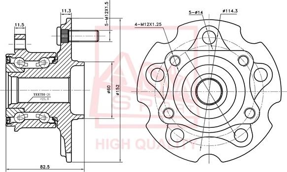 ASVA TYWH-ACA30MR - Ступица колеса, поворотный кулак abcparts.ee