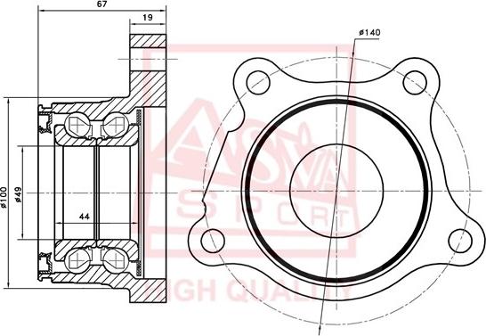 ASVA TYWH-LC200RL - Ступица колеса, поворотный кулак abcparts.ee