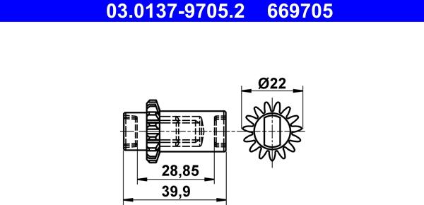 ATE 03.0137-9705.2 - Комплектующие, стояночная тормозная система abcparts.ee