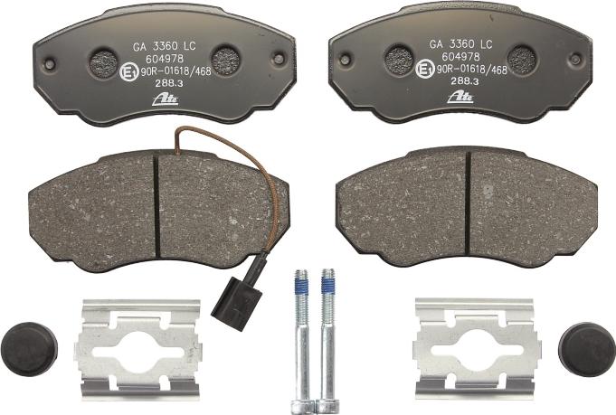 ATE 13.0460-4978.2 - Тормозные колодки, дисковые, комплект abcparts.ee