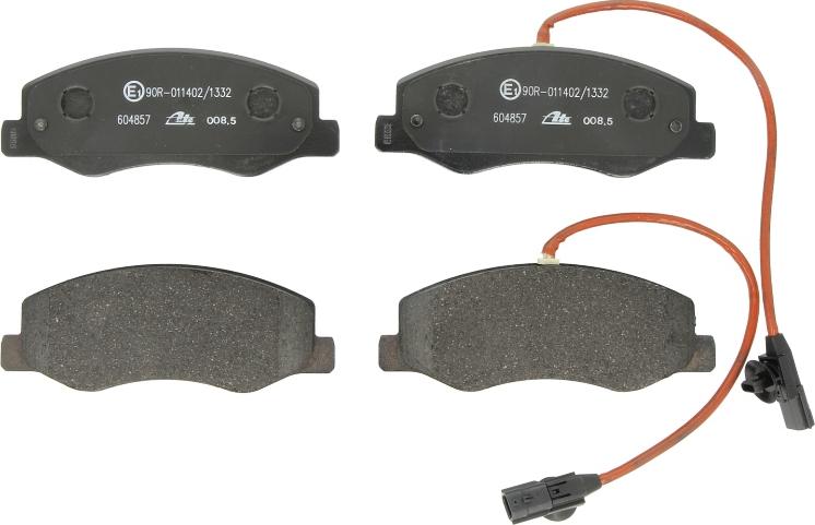 ATE 13.0460-4857.2 - Тормозные колодки, дисковые, комплект abcparts.ee