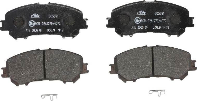 ATE 13.0460-5691.2 - Тормозные колодки, дисковые, комплект abcparts.ee