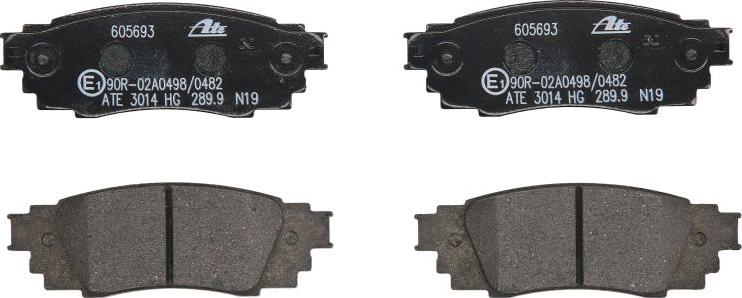 ATE 13.0460-5693.2 - Тормозные колодки, дисковые, комплект abcparts.ee
