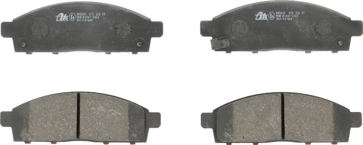 ATE 13.0460-5631.2 - Тормозные колодки, дисковые, комплект abcparts.ee