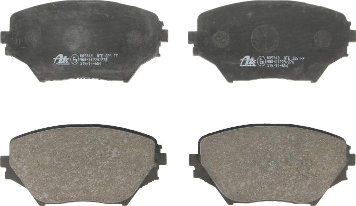 ATE 13.0460-5848.2 - Тормозные колодки, дисковые, комплект abcparts.ee