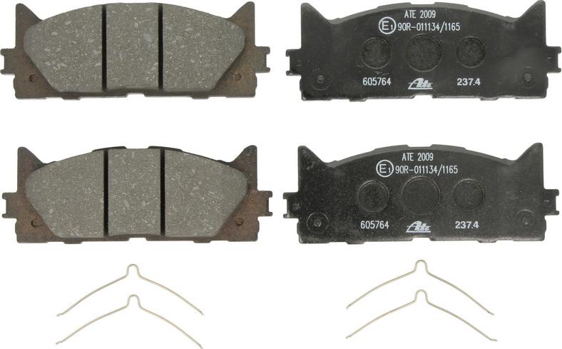ATE 13.0460-5764.2 - Тормозные колодки, дисковые, комплект abcparts.ee