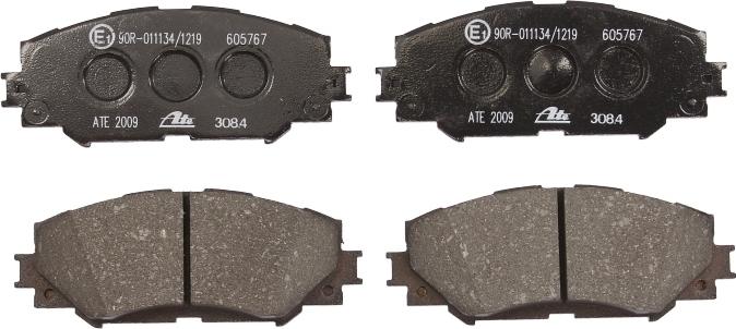 ATE 13.0460-5767.2 - Тормозные колодки, дисковые, комплект abcparts.ee