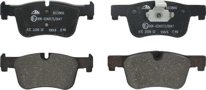 ATE 13.0460-3866.2 - Тормозные колодки, дисковые, комплект abcparts.ee