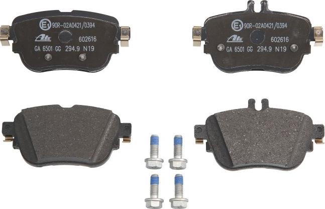 ATE 13.0460-2616.2 - Тормозные колодки, дисковые, комплект abcparts.ee