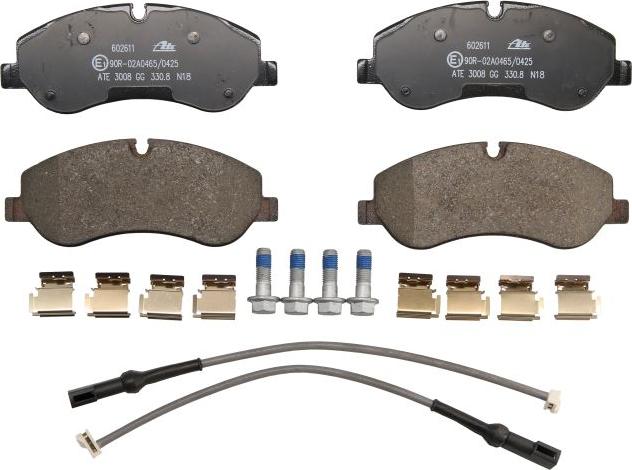 ATE 13.0460-2611.2 - Тормозные колодки, дисковые, комплект abcparts.ee