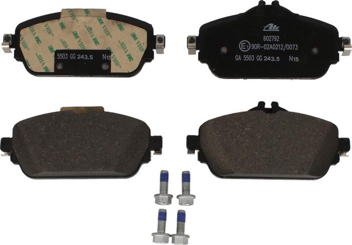 ATE 13.0460-2792.2 - Тормозные колодки, дисковые, комплект abcparts.ee