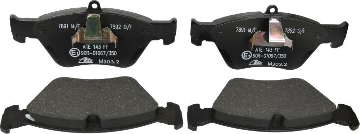 ATE 13.0460-7080.2 - Тормозные колодки, дисковые, комплект abcparts.ee