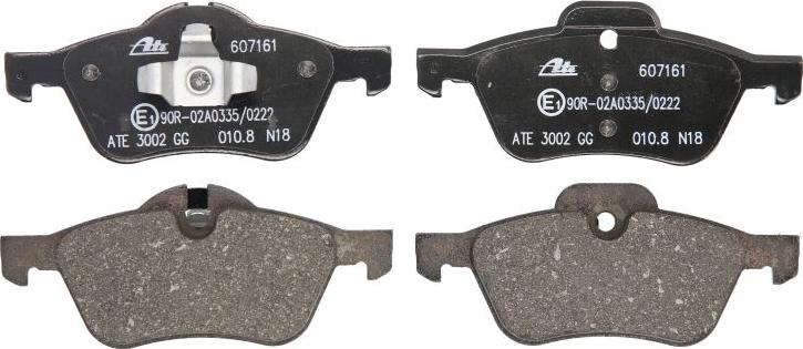 ATE 13.0460-7161.2 - Тормозные колодки, дисковые, комплект abcparts.ee