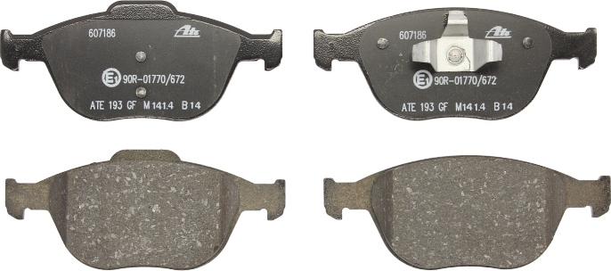 ATE 13.0460-7186.2 - Тормозные колодки, дисковые, комплект abcparts.ee