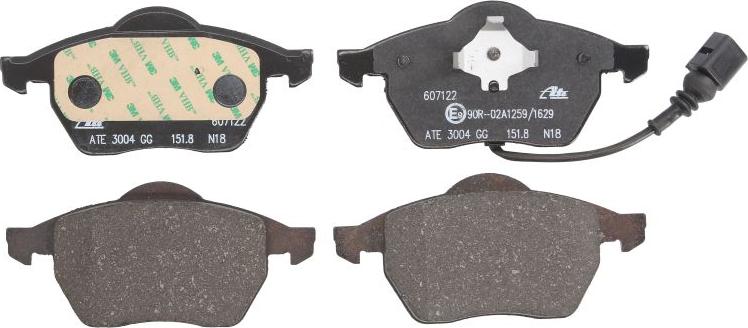 ATE 13.0460-7122.2 - Тормозные колодки, дисковые, комплект abcparts.ee