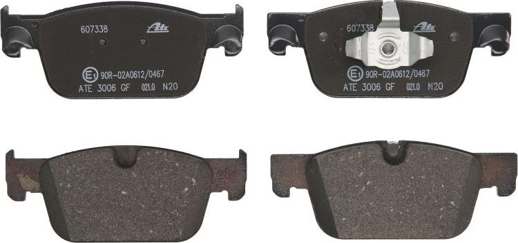 ATE 13.0460-7338.2 - Тормозные колодки, дисковые, комплект abcparts.ee